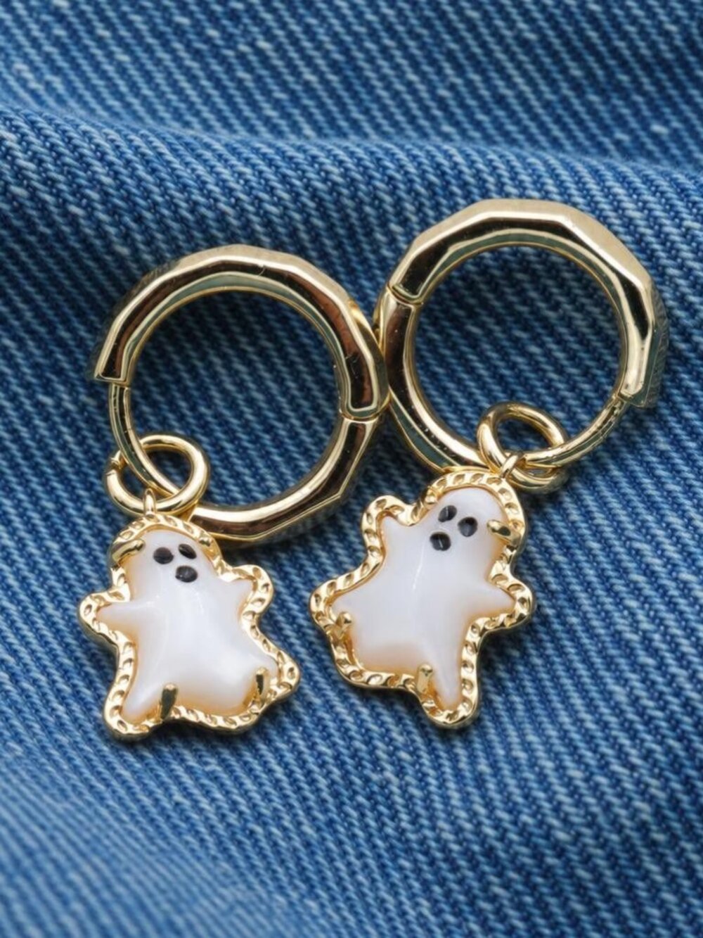 Kendra Scott Ghost Gold Convertible Huggie Earrings